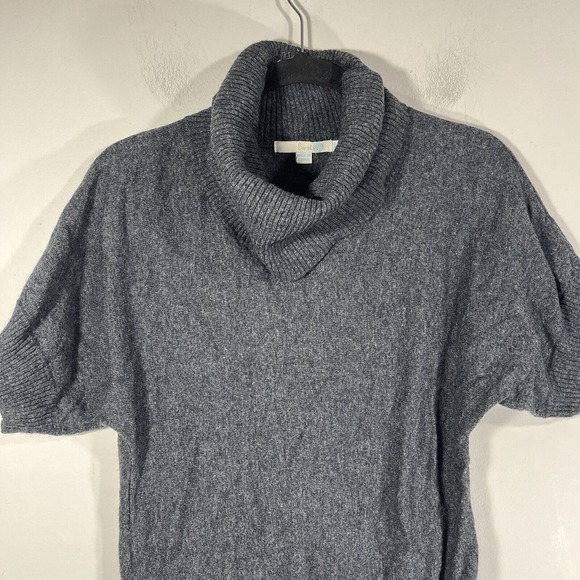 Boden Gray Cowl‎ Neck Short Sleeve Cashmere Angora Blend Long Sweater Women's 2 - Picture 2 of 6
